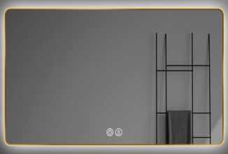 Gold aluminum frame LED Bathroom Mirror - CASF2 (RRP $330)