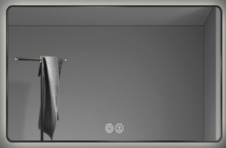 Black aluminum frame LED Bathroom Mirror - CASF1  (RRP $290)