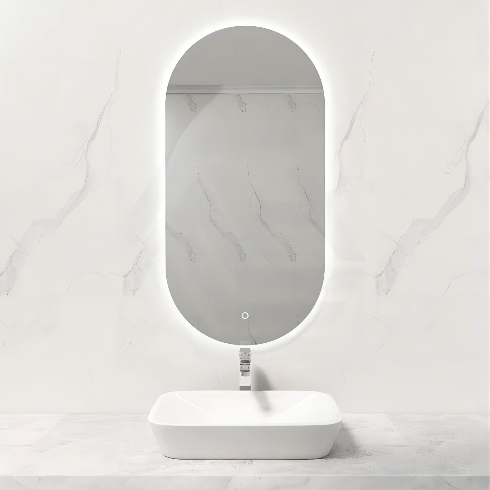 Frameless LED Demisting Bathroom Mirror - O5010  (RRP $200)